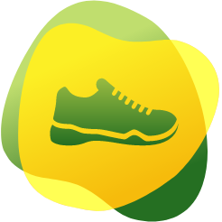 Icon of sneaker to illustrate physical activity