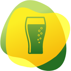 Icon of carbonated drink as food that can cause gas and bloating